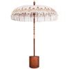 vidaXL Baliński Parasol z Bazą Kremowy i brązowy &Oslash; 180-190 cm