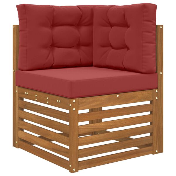 vidaXL Poduszka do sofy na zewnątrz 3 pcs czerwone wino Poliester