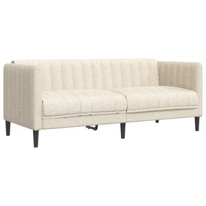 vidaXL Sofa dwuosobowa, obita lnem