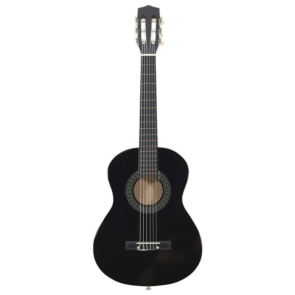 vidaXL Gitara klasyczna dla początkujących i dzieci, czarna, 1/2, 34"