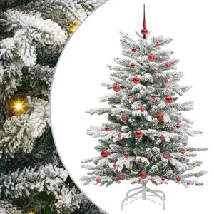vidaXL Sztuczna choinka z zawiasami Biały 150 cm PE i PVC