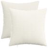 vidaXL Poszewka na poduszkę 2 pcs HEERLEN kremowy 40 x 40 cm sztruks