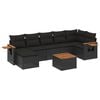 vidaXL Patio Sofa Set 8-osobowe Black