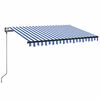 vidaXL Automatycznie zwijana markiza, LED i czujnik wiatru, 350x250 cm
