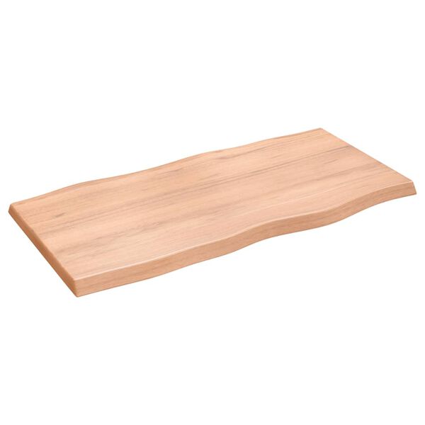 vidaXL Blat jasnobrązowy 100x50x(2-4) cm drewno z naturalną krawędzią