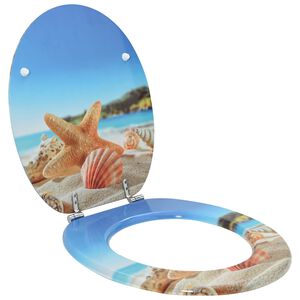 vidaXL Deska toaletowa Jasnoniebieski 44 x 38 cm Płyta MDF