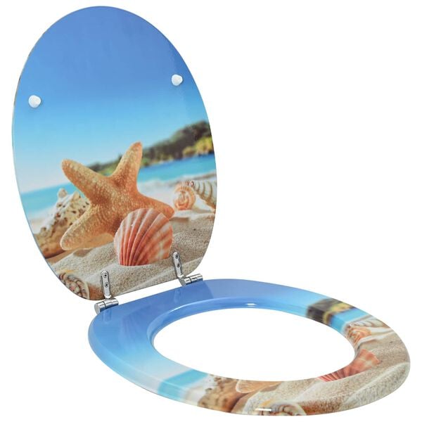 vidaXL Deska toaletowa Jasnoniebieski 44 x 38 cm Płyta MDF