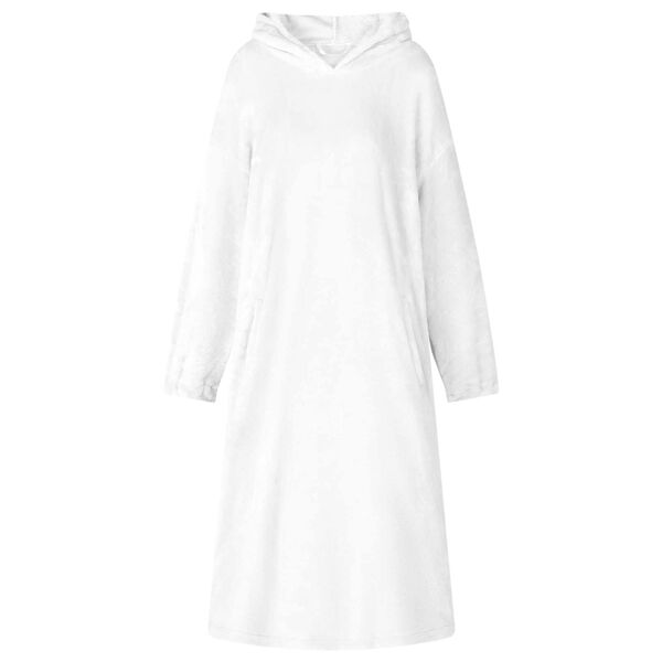 vidaXL Bluza-koc Biały s Flanela