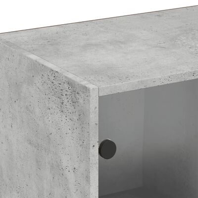 vidaXL Biblioteczka z drzwiczkami, szarość betonu, 204x37x75 cm