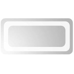 vidaXL Lustro łazienkowe LED przezroczysty 40 x 20 cm szkło hartowane