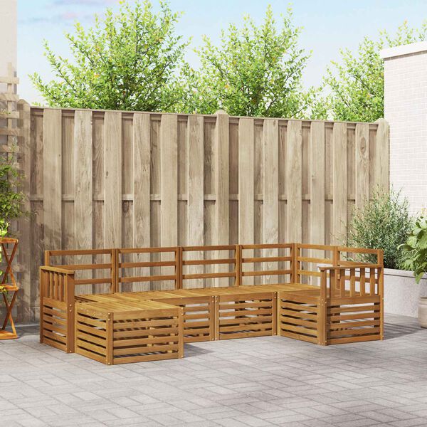 vidaXL Zestawy sof 6 pcs Naturalny Lite Drewno Akacji