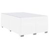 vidaXL Ramka ł&oacute;żka z materacem Biały 120 x 190 cm tkanina