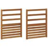 vidaXL Podłokietniki 2 pcs Brązowy 59 x 4 x 73 cm