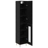 vidaXL Highboard 2 pcs Czarny Dąb Materiał drewnopochodny