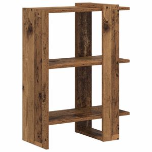 vidaXL P&oacute;łka na książki 2 poziom&oacute;w 52 x 25 x 71,5 cm Stare drewno