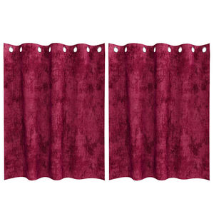 vidaXL Zasłony z weluru 2 pcs Czerwone wino 140 x 140 cm Aksamit