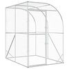 vidaXL Kurnik srebrny 200 x 200 x 215 cm Stal ocynkowana