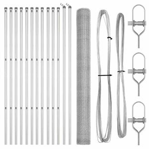 vidaXL Słupek ogrodzeniowy. Srebrny