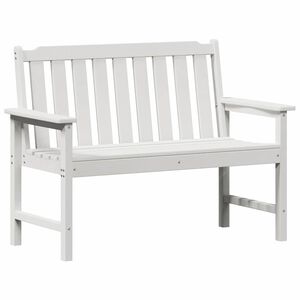 vidaXL Ławka ogrodowa Biały 120 x 59 x 88 cm HDPE