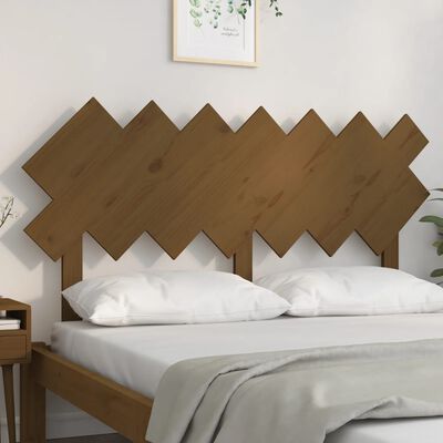 vidaXL Wezgłowie łóżka, miodowy brąz, 151,5x3x81 cm, drewno sosnowe