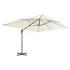 vidaXL Parasol ogrodowy Cantilever z aluminiowym słupkiem 400x300 cm, piaskowy