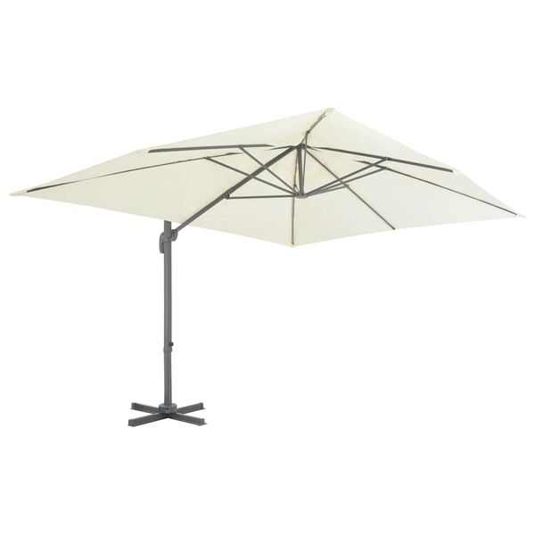 vidaXL Parasol ogrodowy Cantilever z aluminiowym słupkiem 400x300 cm, piaskowy