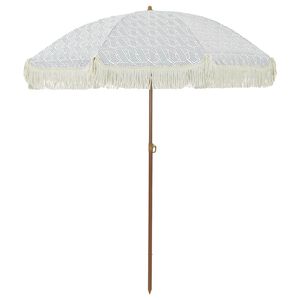 vidaXL Parasol plażowy 160 x 160 x 196 cm Poliester i Stal Okrągły