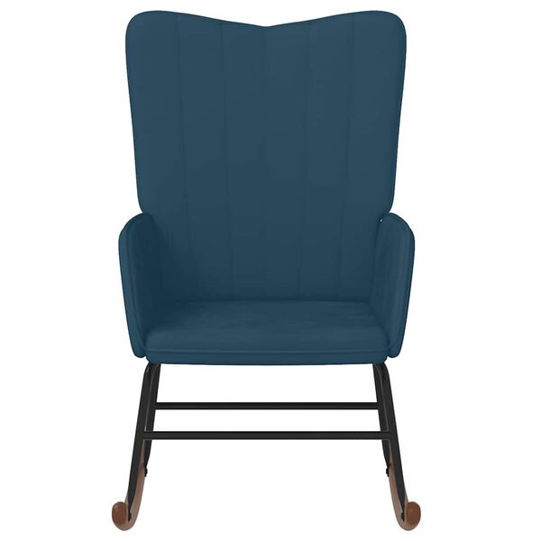 vidaXL Fotel bujany, niebieski, tapicerowany aksamitem