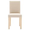 vidaXL Krzesła stołowe, 4 szt., kremowe, obite tkaniną