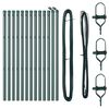 vidaXL Słupek ogrodzeniowy. 13 pcs Zielony Stal