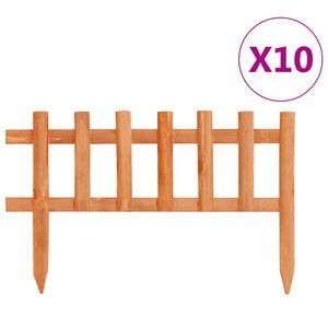 vidaXL Obrzeża trawnikowe, 10 szt., drewno jodłowe, 4,4 m