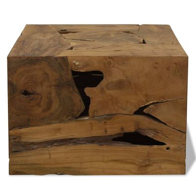 vidaXL Stolik kawowy z drewna tekowego, 50 x 50 x 35 cm, brązowy