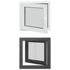 vidaXL Okno piwniczne typu tilt & turn RISOR 60 x 60 cm PVC i szkło