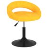 vidaXL Obrotowe krzesła stołowe, 4 szt., musztardowe, obite aksamitem