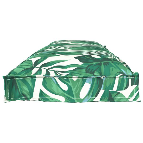 vidaXL Zestaw poduszek na paletę 2 pcs Wz&oacute;r liścia 150 x 40 x 8 cm