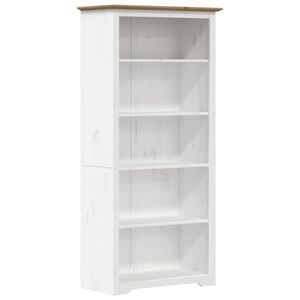vidaXL Biblioteczka BODO, brązowa, 82x40x173 cm, sosnowa, 5 p&oacute;łek