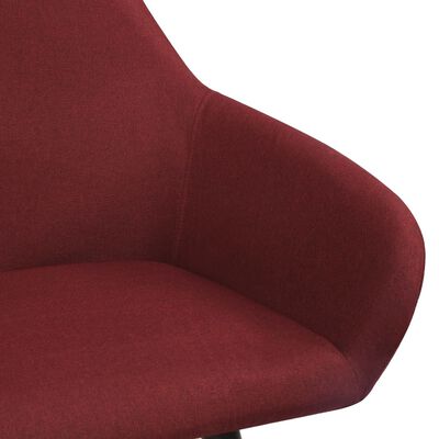 vidaXL Krzesła stołowe, 2 szt., winna czerwień, obite tkaniną