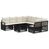 vidaXL Zestaw Sof na Ogr&oacute;d 9 szt. Czarny i kremowo-biały polirattan