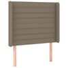 vidaXL Zagł&oacute;wek do ł&oacute;żka z LED, taupe, 83x16x118/128 cm, tkanina
