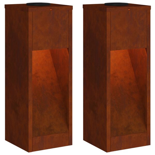 vidaXL Solarna Lampa LED na Ścieżkę 2 pcs kolor bronzu