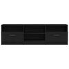 vidaXL Szafka pod telewizor z szufladą Czarny Dąb 150 x 33,5 x 45 cm