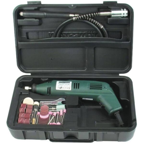 Br&uuml;der Mannesmann Zestaw mini-szlifierka, 53 części, 135 W, 92577