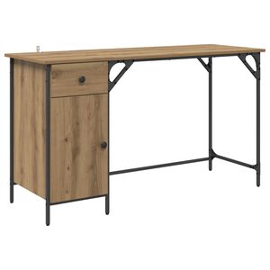 vidaXL Biurko komputerowe Dąb rzemieślniczy 131 x 48 x 75 cm