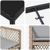 vidaXL Zestaw do jadalni w ogrodzie 5 pcs Beżowy polirattan