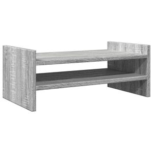 vidaXL Podstawka pod monitor, szary dąb sonoma, 50x27x20 cm