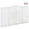vidaXL Kosze gabionowe, 15 szt, 400x30x220/240cm, galwanizowane żelazo