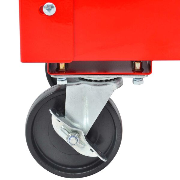 vidaXL W&oacute;zek narzędziowy Czerwony 70.5 x 37 x 71 cm Stal