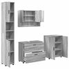 vidaXL Zestaw mebli łazienkowych z szufladą z p&oacute;łką 4 pcs Szary Sonoma