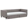 vidaXL Sofa rozsuwana z szufladami, taupe, 90x200 cm, tkanina