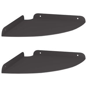 vidaXL Pływająca P&oacute;łka w Rogu z p&oacute;łką 2 pcs Czarny 24 x 24 x 2 cm